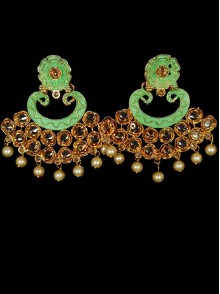 Reverse Ad Earrings With Meenakari Work